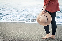人,海灘,度假