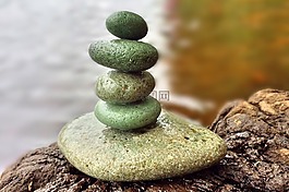 石,堆棧,平衡