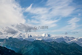 山,查看,高山