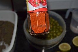 辣椒粉,紅色,香料
