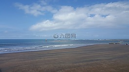 海滩,风景,桑迪