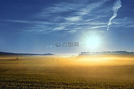 秋季,日出,霧