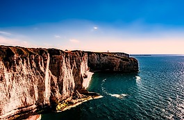 法國,懸崖,海
