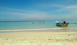 船,夏天,海