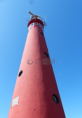 灯塔,schiermonnikoog,岛