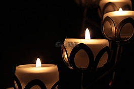 蠟燭,燭臺,光