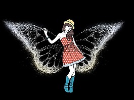 蝴蝶,蝴蝶的女人,年轻女子