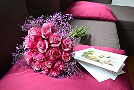 花束,玫瑰,粉色