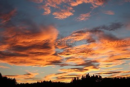 日落,余輝,abendstimmung
