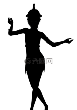 剪影,小精灵,翼