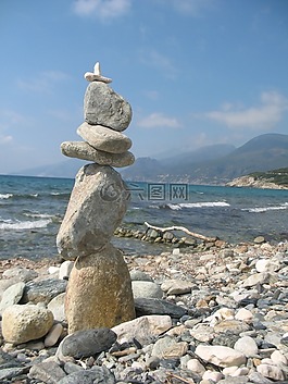 摇摆的石头,科西嘉岛,海
