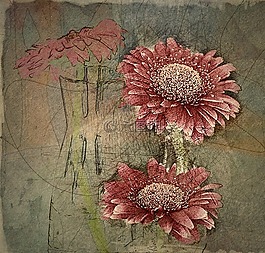 鮮花,廠,紅色