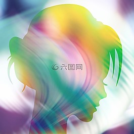 背景,肖像,豐富多彩