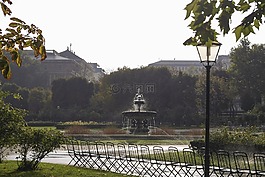 維也納,公園,噴泉