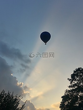 氣球,太陽(yáng),熱氣球