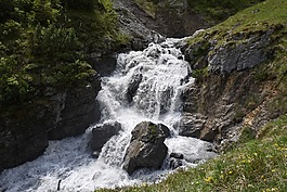 瀑布,水,河