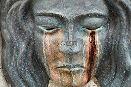 雕塑,掩码,青铜的眼泪