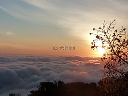 塞爾瓦海洋,日出,乞力馬扎羅山