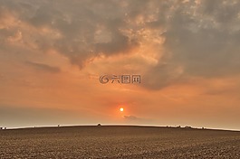 日落,日出,太陽