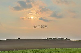 日落,日出,太陽