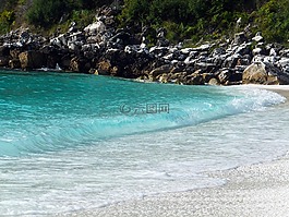 偉大,海灘,水