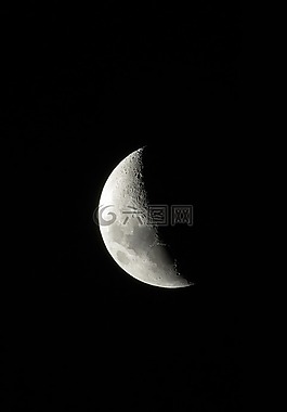 月亮,新月,夜