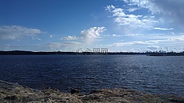 海,天空,海灘
