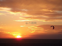 太陽,日落,天空