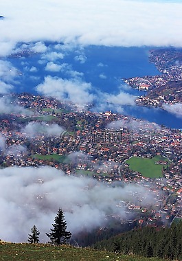 tergernsee,wallberg,谷视图