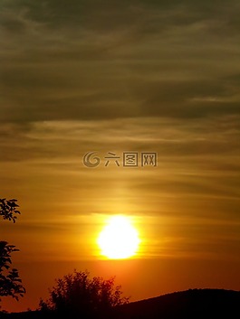 太陽,日落,天空