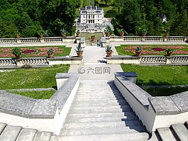 城堡,林德宫,花园