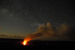 火山,夜,發(fā)光