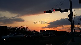 交通燈,發(fā)光,在晚上