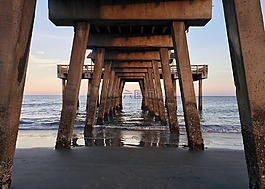 碼頭海灘,海洋,水