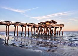碼頭海灘,海洋,水