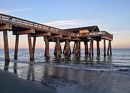 碼頭海灘,海洋,水
