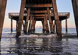 碼頭海灘,海洋,水