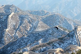 长城,雪,冬天