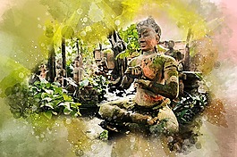 佛,佛教,雕像