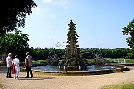 噴泉,公園,維爾茨堡