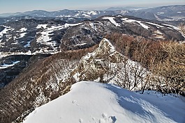 冬天,石,雪