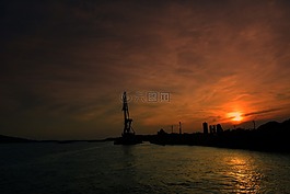 日落,太陽,天空