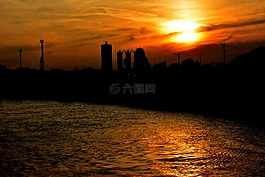 日落,太陽,天空