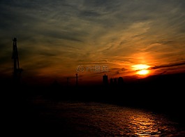 日落,太陽,天空