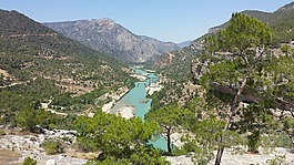 土耳其,山,河