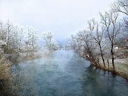 冬天,sana,河