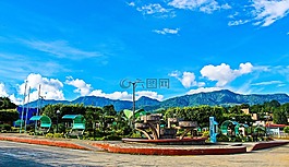 廣場,景觀,小山