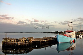 端口,港口的圖案,abendstimmung