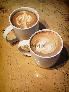 咖啡,杯,上午