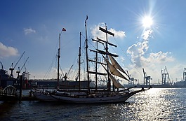 船舶,帆船,端口